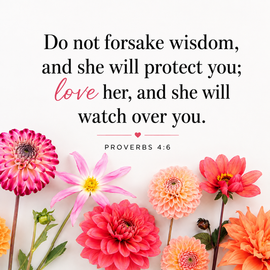 Godly Wisdom Will Protect and Guide You | Proverbs 4:6 | Daily Bible Verse